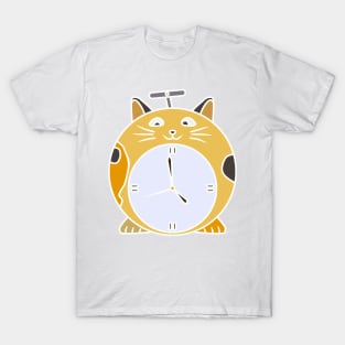 colorful round cat shaped alarm clock T-Shirt